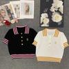 Conjunto de dos piezas de falda plisada de verano para chica, estilo coreano, estilo academia, de manga corta, tejido, dulce y sexy.