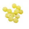 Cuentas flotantes fluorescentes de cera de abeja para agua salada, cuentas sueltas de calabaza, cuentas de cera de abeja de color amarillo claro artificial, accesorios de pulsera y collar de calabaza de bendición, cuentas