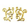 Accesorios para joyería DIY árbol vid corona de fénix pasador traje antiguo tocado de ópera lámina de metal flor 90*71mm hojas enrolladas grandes