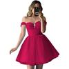 Vestidos Brillantes de Tul para Homecoming Hombros Descubiertos Cortos para Baile de Graduación Dulces y Esponjosos Vestidos de Cóctel para Fiesta de Graduación