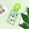 Lindo Cachorro Plástico Duro Estuche para Tarjetas Transparente Estuche para Tarjetas de Estudiante Cubierta Deslizante en Relieve Bolsa Transparente para Tarjetas Inductibles