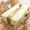 Mantel de PVC impermeable, a prueba de aceite, lavable, resistente al calor, rectangular, de lujo ligero, tacto de alta gama, tapete para mesa de comedor en casa