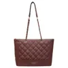 Bolsa Grande Elegante com Padrão de Losangos para Mulheres, Novo Modelo 2026, Bolsa de Ombro Versátil para o Dia a Dia, Bolsa Tote para Sair e Trabalhar