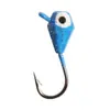 Anzol de Cabeça Chumbada Escovado em Forma de Diamante de 5 Cores Transfronteiriço Anzol de Pesca 1,2g Micro Colorido Anzol de Pesca no Gelo Isca Artificial para Peixe Macio