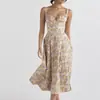 Verão 2026 Moda Feminina Transfronteiriça Elegante Casual Fresca Europeia e Americana Sexy Vestido com Faixa Estreita na Cintura