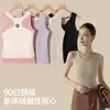 Nuevo modelo de chaleco térmico para mujer con relleno de plumón de ganso blanco al 90%, capa interior sin mangas para abrigar, chaleco para usar por dentro