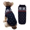 Spot de Fábrica Otoño/Invierno Navidad Suéter Doble Ciervo para Mascota Jacquard de Copo de Nieve Tejido Ropa para Gato Shenary Cachorro