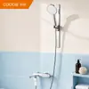 Juego de Ducha Superior Cabei Silver Sin Pared Soporte Magnético para Baño Cabezal de Ducha de Mano Completamente de Cobre