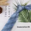 Gravata masculina casual moderna estreita de 6 cm em poliéster listrada cor sólida noivo casamento fábrica em estoque atacado fornecimento direto