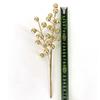 Venta al por mayor Acebo Dorado de 2 Ramas Fruta Dorada de la Fortuna Frijol Dorado Cubeta de Año Nuevo Fruta Decorativa de Simulación Acebo Dorado Fruta de la Fortuna