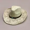 O novo chapéu de cowboy retrô oco para exterior, unissex, casual, com proteção solar, respirável, para viagem, praia, chapéu de palha atacado