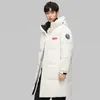 Chaqueta de Plumón de Longitud Media Estilo Montaña para Exteriores Nueva Abrigo Puffer Cálido con Capucha para Pareja Cuello Alto Top Grueso a Prueba de Viento
