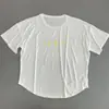 Camiseta Casual de Manga Curta em Modal para Mulheres, Top Estampado de Gola Redonda, Novo Estilo de Verão, Respirável, Básico, Versátil