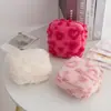 Nova Bolsa Cosmética de Pelúcia Love Bolsa para Armazenamento de Absorventes Bolsa Portátil de Armazenamento para Viagem Bolsa de Higiene Pessoal Porta-Moedas