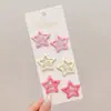Lindos pasadores de dopamina para niños, dulces y coloridos pasadores BB de estrella para flequillos y patillas laterales, accesorios para el cabello