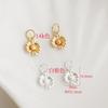 Color oro de 14 quilates pequeño colgante de margarita flor crisantemo mano collar colgante material diy accesorios para pendientes