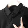 Camisa Polo Falsa de Dos Piezas para Hombre, Camisa de Manga Larga Estilo Papá, Camiseta, Top Delgado de Moda con Cuello Camisero para Primavera y Otoño