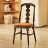 Cadeira de Jantar Retrô Francesa Estilo Medieval em Madeira Maciça, Cadeira com Encosto para Uso Doméstico, Banco Longo, Cadeira de Lazer Estilo Americano Mediterrâneo para Uso Doméstico