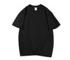 Camiseta de Manga Corta de Algodón Puro Pesado de 300 g al por Mayor Clásica Cuello Redondo Color Puro para Fondo Verano Holgada Manga Corta Estilo Pareja