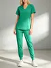 Trajes de Scrubs Elásticos de Alta Gama para Profesionales de la Belleza, Trabajadores de Cuidado Postparto, Peluquería de Mascotas, Personal Médico y Enfermeras