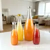 Copo de Vinho de Frutas Transparente Criativo Garrafa Selada 330ml Tampa de Alumínio Garrafa Dispensadora de Suco e Bebidas Garrafa de Alto Padrão Atacado