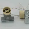 Portalámparas cerámico GU10 con soporte de doble cabeza portalámparas de doble cabeza de acero inoxidable con cable de silicona fabricantes al por mayor