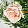 Cabeza de flor rosa de tela mate flor artificial decoración de pared de flores para fondo de boda accesorios para fotos de flores ramillete flor falsa al por mayor