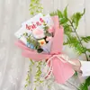 Regalo Práctico para el Día del Maestro: Ramo de Hilo Tejido, Girasoles Hechos a Mano de Ganchillo para Niñas, Flores Artificiales Creativas Tejidas