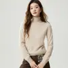 Estilo Minimalista de Luxo Leve! Suéter 100% Caxemira Pura Feminino Outono/Inverno Novo Estilo Cor Sólida Malha de Alta Gauge Primeira Linha Pulôver