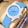 Reloj de Examen Sanda Estudiante de Secundaria Lectura del Tiempo Reloj Dopamina Esfera Grande Simple Resistente al Agua Reloj de Cuarzo Masculino
