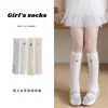 Calcetines de Verano Ultra Delgados para Niñas Dx003, Color Sólido con Bordado de Moño, Calcetines de Malla con Bordes de Volantes, Calcetines Anti-Mosquitos de Media Pantorrilla