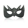 Comercio Exterior En Stock Sm Productos para Adultos Máscara de Ojos de Cuero Blackout con Tachuelas, Accesorios Eróticos de Provocación, Accesorios para Juegos de Halloween