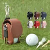 Bolsa Pequena para Bolas de Golfe Bolsa Dupla para Bolas com Chaveiro Pequena Bolsa de Cintura Porta Tacos Bolsa de Couro para Acessórios de Golfe Homens