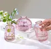 Vaso transparente pequeño fresco ins recto redondo boca fina mini vidrio flor mesa de centro mesa de centro decoración fabricantes al por mayor