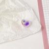 Chen Ming acrílico transparente dos colores coloridos agujero recto cuentas de corazón cuentas sueltas DIY accesorios para el cabello de niños material accesorios