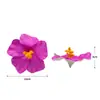 Chapéu de Palha de Férias Flor de Hibisco Decoração Flor na Cabeça Flor de Hibisco Estilo Havaiano Sessão de Fotos na Beira-Mar Adorno de Cabeça Arranjo de Flores