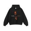 Sudadera con capucha de moda transfronteriza para hombre, sudadera con capucha de manga larga oversize vintage estampada europea y americana, lavada
