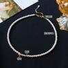 Año de la Serpiente Nueva Moda Retro Serpiente Envuelto Collar de Perlas Shijia Lujo Ligero Alta Gama Cadena de Clavícula Deslizable para Mujer