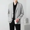 Jaqueta de Terno Casual Masculina Solta Moda Coreana Primavera e Outono Slim-fit Terno Jaqueta Masculina Yuppie dk Uniforme