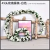 Rosa de Simulação Rattan Tubo de Ar Condicionado Enrolamento Flor Artificial Trepadeira Tira de Flor Plástica Decoração de Casamento Trepadeira de Flor Artificial