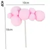 Nueva Decoración Creativa para Pastel de Nube Blanca Nube Multicolor Globo Aerostático Tarjeta para Pastel Decoración de Fiesta