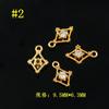 Chapado en Cobre Oro Real Circonita Pieza de Conexión de Doble Agujero Colgante Pequeño Labio Mariposa Nota Musical Forma de Pera Rombo Gota de Agua Letra m con