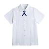 Uniforme da Escola Secundária Anexa à Universidade Normal de Taiwan Uniforme jk Camisa de Manga Curta Plissada em Órgão Camisa Estilo Universitário Feminino Roupa de Classe Top Estilo Japonês
