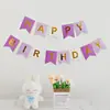 Bandeirola rabo de peixe FELIZ ANIVERSÁRIO FELIZ ANIVERSÁRIO letra bandeirola de puxar decoração de ANIVERSÁRIO infantil tira de puxar