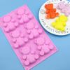 Venta al por mayor, 6 moldes de silicona para galletas de chocolate con forma de oso Lianda, moldes para pasteles, helados y dulces.