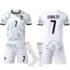 25-26 Portugal Visitante Blanco No. Camiseta de Fútbol 7 de C Ronaldo para Niños y Adultos, Tallas 14-3XL