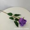 Flor de Rosa de Tallo Único Envuelto en Núcleo, Flor de Plástico Realista para Arreglos de Boda, Ramo, Decoración de Boda, Decoración del Hogar, Artificial