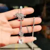 Estilo coreano novo simples moda elegante versátil roupa corrente de suéter longo colar com pingente de borla colar pingente atacado