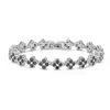 Conjunto de Collar y Pulsera de Cuatro Hojas de Zirconia de Lujo Ligero Transfronterizo para Mujer, Joyería de Flor de Diamante Colorida Versátil a la Moda, Estilo de Pareja
