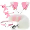 Máscara Sexy, Pasador para Oreja, Tapón Anal, Suministros Femeninos, Juego Sexual de Metal Sm, Set de Cuatro Piezas de Cola de Zorro